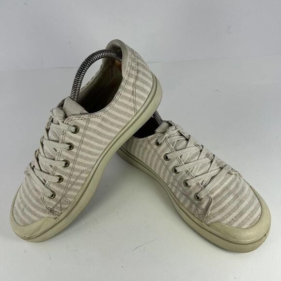 Keen Women's Elsa IV Sneakers US 10 Off White Striped Casual Lace-Up Shoes - Picture 4 of 8